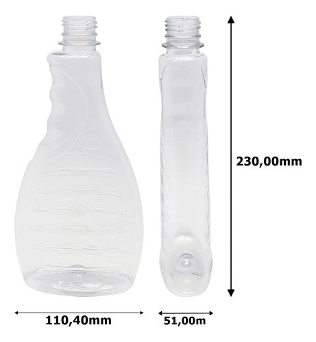 100 Frasco Plástico Cristal Pet 500ml Tampa S Batoque Bor - Imagem 8