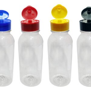 30 Frascos Plástico Cristal Pet 250ml Fliptop C/ Rosca Det