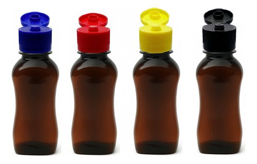 2541 Frascos Plástico Ambar Pet 120ml Fliptop Batoque Cat