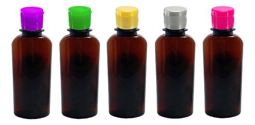 336 Frasco Plástico Ambar Pet 140ml Fliptop Batoque Aro - Imagem 4