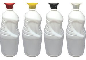 3 Frascos Plástico Branco Pet De 2l Tampa Rosca 2 Bico Ama