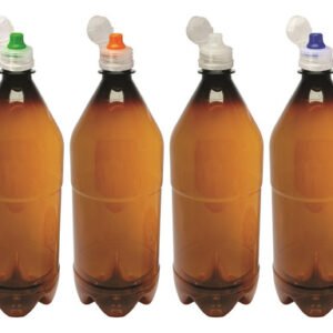 51 Frascos Plástico Âmbar Pet 1l Tampa Sport Fliptop Agu