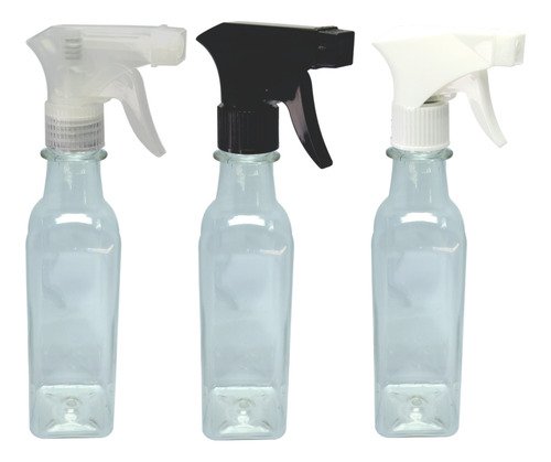 24 Frascos Plásticos Cristal Pet 250ml Válvula Gatilho Aze