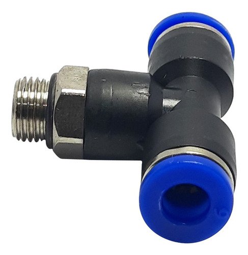 1 Conexão Pneumática T Macho Central Rosca 1/8 X Tubo 6mm - Imagem 2