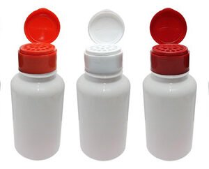 1200 Frascos Plástico Branco Pet 240ml Tampa Peneira Sup