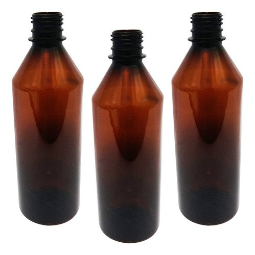 220 Frasco Plástico Âmbar Pet 500ml Tampa Sport Fliptop Cos - Imagem 3