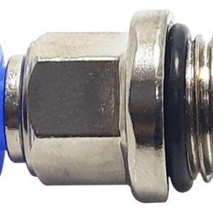 100 Conexão Pneumática Reta Macho Rosca 1/4 X Tubo 6mm