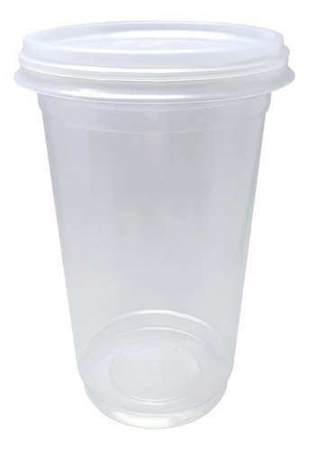 500 Copos Descartáveis Plásticos Tampa S/ Furo Pp 700/770ml