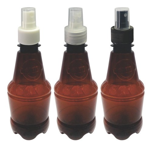 918 Frasco Plástico Âmbar Pet 300ml Com Válvula Spray S Gr2