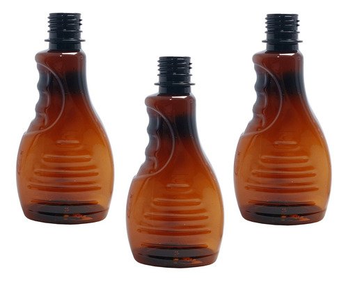 924 Frascos Plástico Ambar Pet 300ml Vazios Sem Tampas Bor