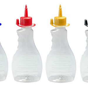 162 Frasco Plástico Cristal Pet 300ml C/ Bico Aplicador Bor