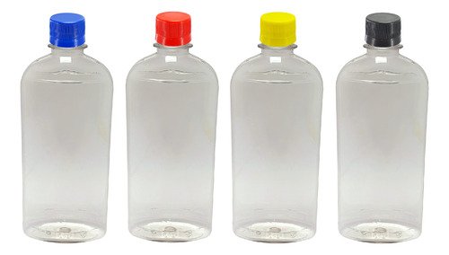 945 Frascos Plástico Cristal Pet 400ml Tampa Rosca Lacre Min