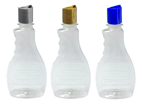 16 Frascos Plástico Cristal Pet 300ml C/ Tampa Disktop Bor - Imagem 3