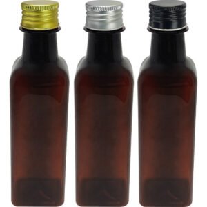 211 Frasco Plástico Âmbar Pet 250ml Tampa Aluminio S Aze