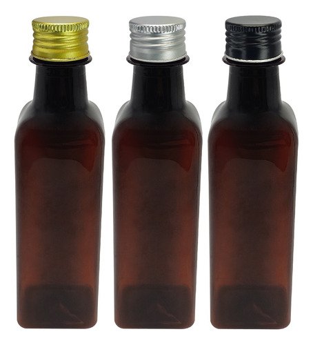 211 Frasco Plástico Âmbar Pet 250ml Tampa Aluminio S Aze