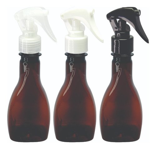 240 Frasco Plástico Âmbar 200ml Pet Válv Mini Gatilho Mol