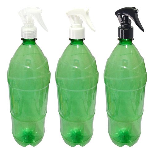 2 Frasco Plástico Verde Pet 2l Com Válv Mini Gatilho Ref