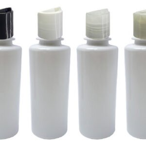 500 Frascos Plástico Branco Pet 200ml C/ Tampa Disktop Cos