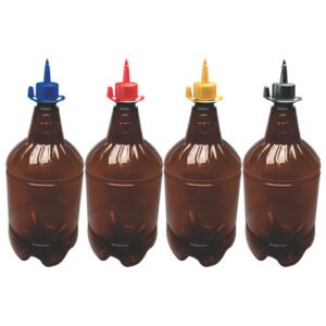 30 Frascos Plástico Âmbar Pet 1,5l C/ Bico Aplicador Gr2