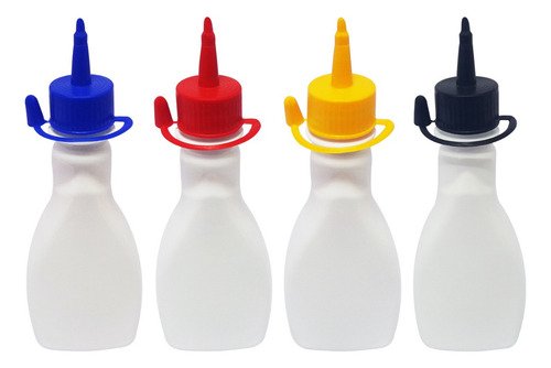 1323 Frascos Plástico Branco Pet 200ml C/ Bico Aplicador Mol