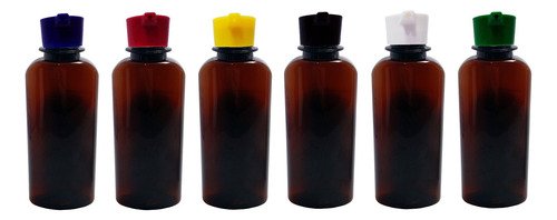 336 Frasco Plástico Ambar Pet 140ml Tampa Rosca 2 Bico Aro - Imagem 2