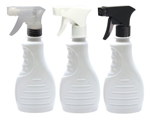 250 Frasco Plástico Branco Pet 300ml Válvula Gatilho Bor