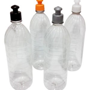392 Frascos Plásticos Cristal Pet 1l Com Tampa Pushpull Suc