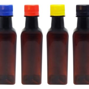 200 Frasco Plástico Âmbar Pet 250ml Azeite Tampa S Batoque