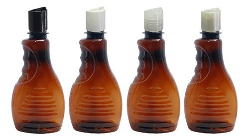 924 Frascos Plástico Ambar Pet 300ml C/ Tampa Disktop Bor