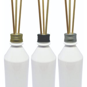 11 Frascos Plástico Branco 500ml Tampa Difusor Varetas Cos