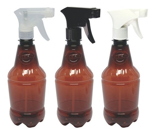 565 Frascos Plástico Âmbar Pet 500ml Válvula Gatilho Gr2