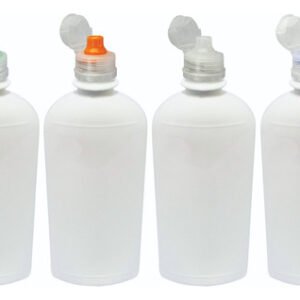 135 Frascos Branco Pet 400ml Tampa Sport Fliptop Min