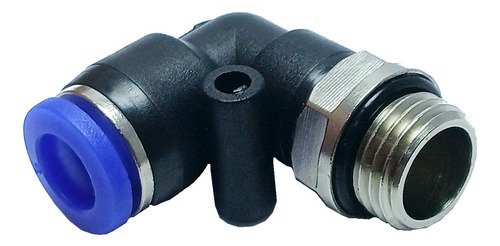 100 Conexão Pneumática Cotovelo Macho Rosca 1/4 X Tubo 8mm