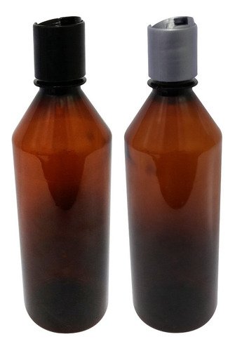 765 Frascos Plástico Âmbar Pet 500ml C/ Tampa Disktop Cos - Imagem 2