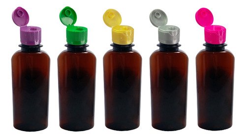 336 Frasco Plástico Ambar Pet 140ml Fliptop Batoque Aro - Imagem 3