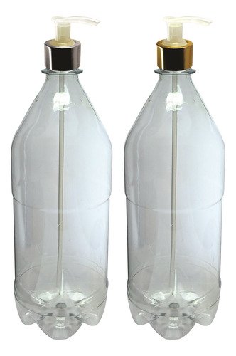 364 Frascos Plástico Cristal 1l Com Válvula Bico Pato L Agu