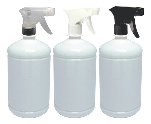 360 Frasco Plástico Branco Pet 1l Com Válvula Gatilho Sab