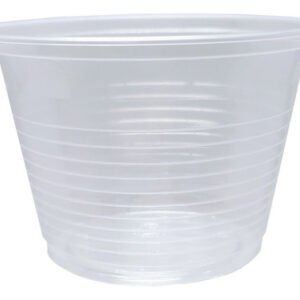 100 Potes Descartáveis Plásticos Ps Estriado Cristal 100ml