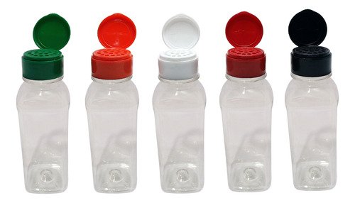 355 Frascos Plástico Cristal Pet 300ml Tampa Peneira Qua