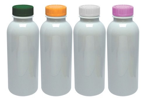 132 Frascos Plástico Branco Pet 400ml Com Tampa Child Det - Imagem 2