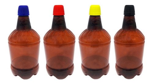 200 Frascos Plástico Âmbar Pet 1,5l Tampa Dosadora 20ml Gr2