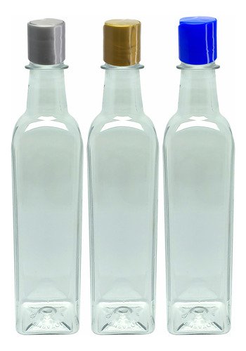 128 Frascos Plástico Cristal Pet 500ml Com Tampa Disktop Aze - Imagem 4