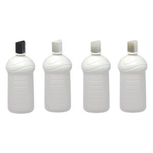 7 Frascos Plástico Branco Pet De 1l Com Tampa Disktop Ama