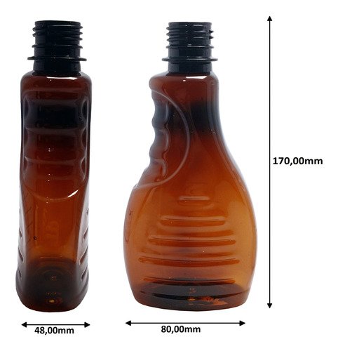 924 Frascos Plástico Ambar Pet 300ml Vazios Sem Tampas Bor - Imagem 2