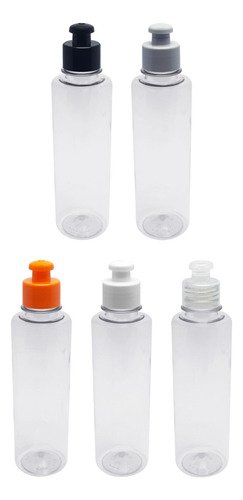 216 Frascos Plástico Cristal Pet 250ml C/ Tampa Pushpull Cos - Imagem 2
