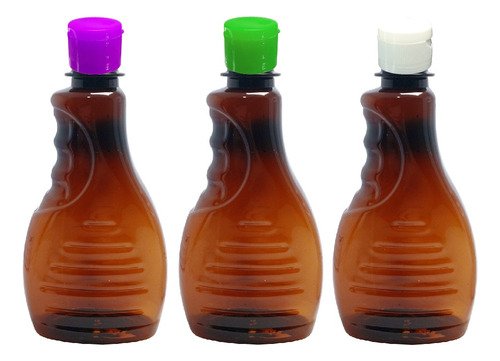 924 Frascos Plástico Ambar Pet 300ml Fliptop Batoque Bor - Imagem 4