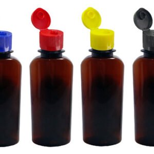 336 Frasco Plástico Ambar Pet 140ml Fliptop Batoque Aro