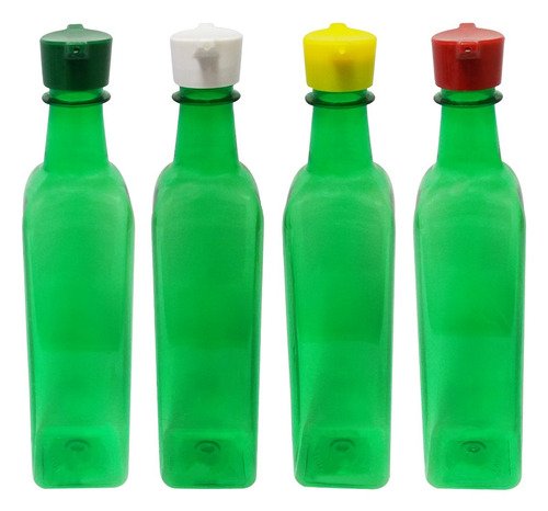 760 Frasco Plástico Verde Pet 500ml Tampa Rosca 2 Bico Aze - Imagem 2