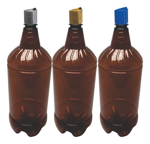 132 Frascos Plástico Âmbar Pet 2l Com Tampa Disktop Gr2 - Imagem 3