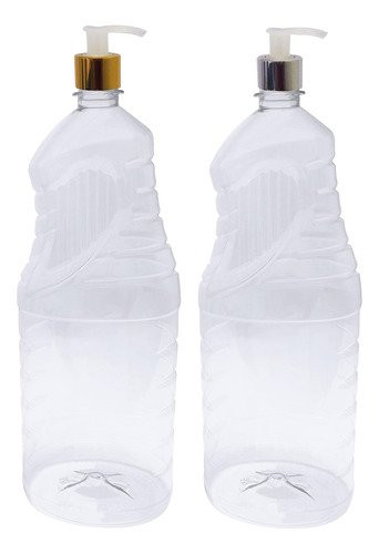 3 Frascos Plástico Cristal Pet 2l Válvula Bico Pato L Ama